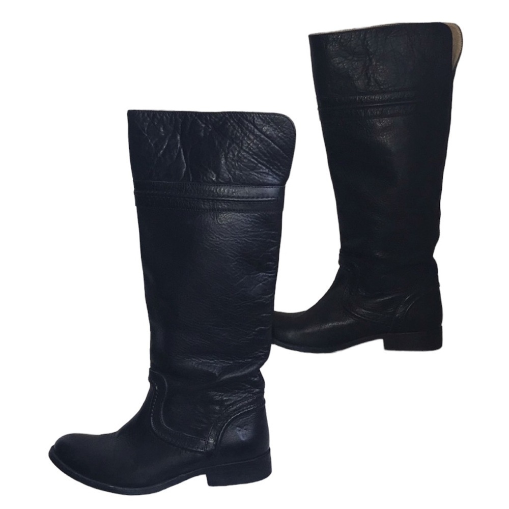 Frye Full Grain leather riding boots -Melissa Trapunto Size 6 B GUC - Picture 2 of 14